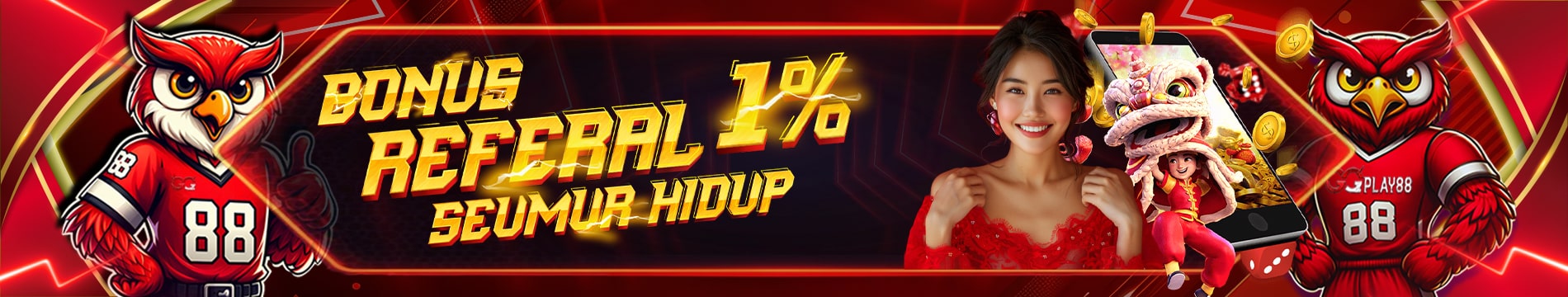 BONUS REFERAL 1% SEUMUR HIDUP